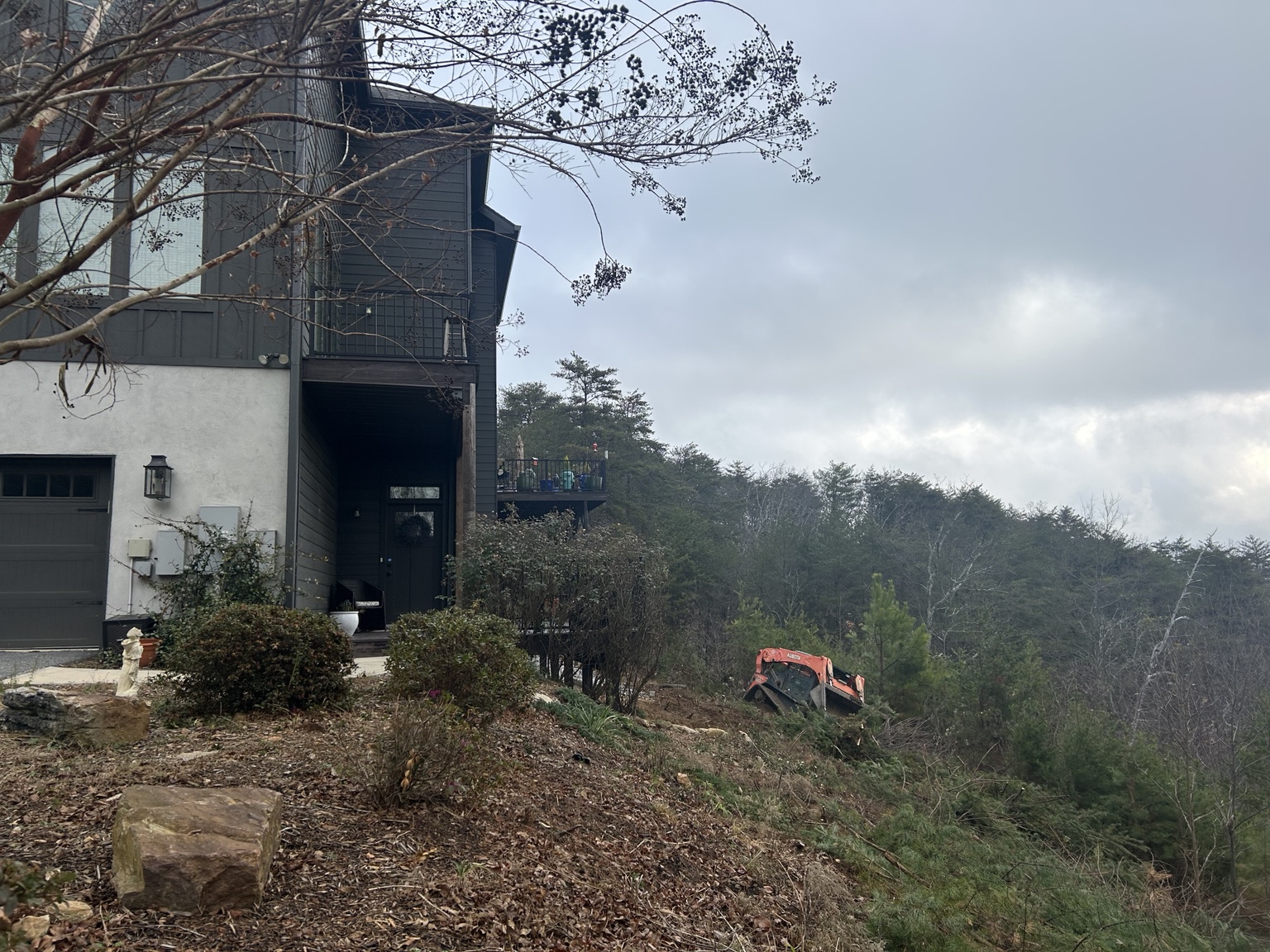 Steep slope site work